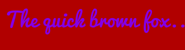 Image with Font Color 8400E6 and Background Color B10000